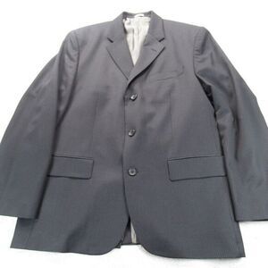 Banana Republic Gap Wool Blazer Mens 42S Gray Pinstriped 3 Button Single Vent‎